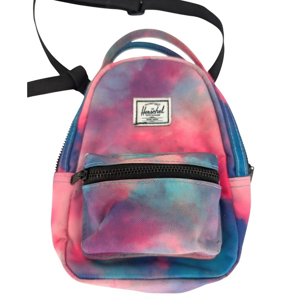 Herschel Nova Micro Backpack Crossbody Belt Bag Pink Blue Cloudburst Tie Dye SM